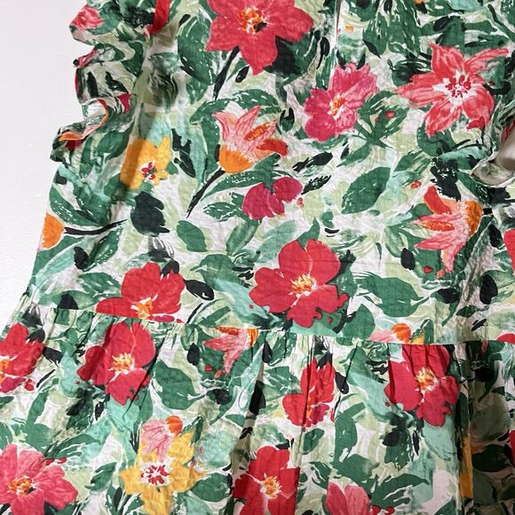 THML Green Size XS Floral Shift Knee Length Sleeveless Dress - Picture 8 of 11